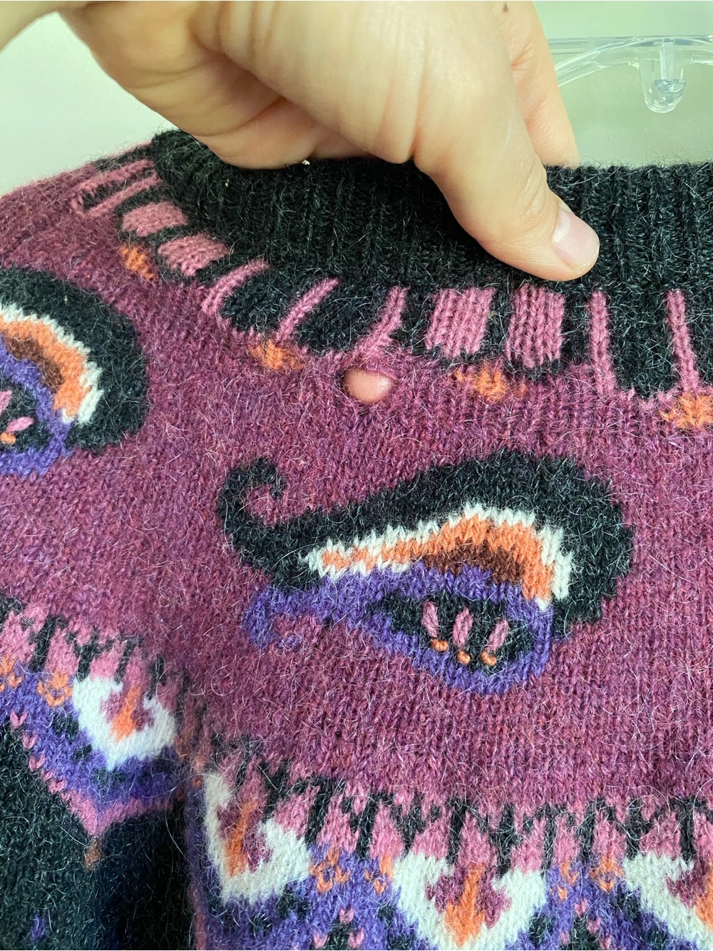 Vintage-Inspired Woolrich  Mohair Wool Cardigan Sweater - Picture 2 of 3